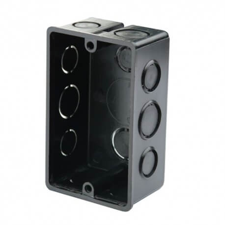 CAJA DISTRIBUCIÓN PLÁSTICA TABIQUE NEGRO