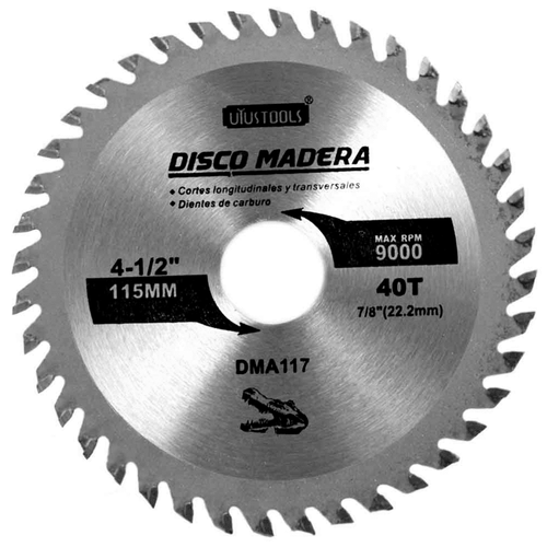 DISCO MADERA 4 1/2" 40D UYUSTOOLS