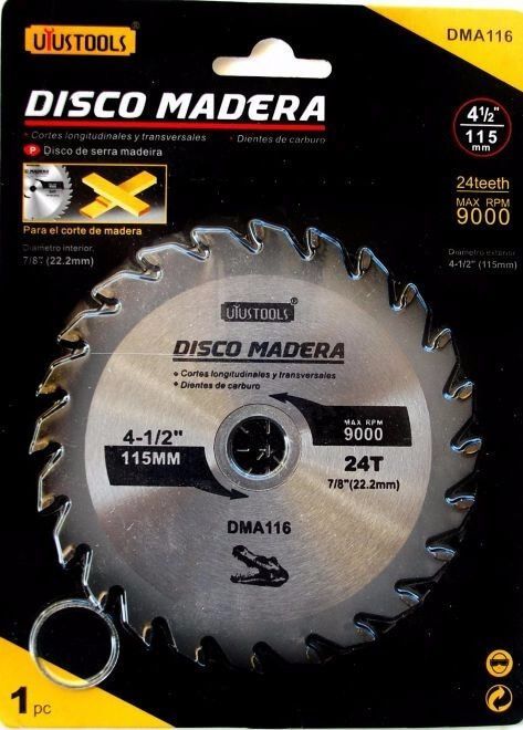 DISCO MADERA 4 1/2" 24D UYUSTOOLS
