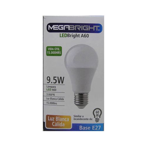 AMPOLLETA LED 9.5W E27 LUZ CALIDA