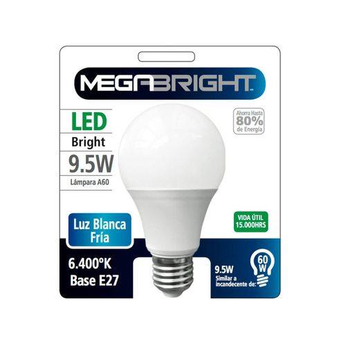 AMPOLLETA LED 9.5W E27 LUZ FRIA