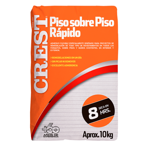 Adhesivo Crest Piso Sobre Piso 10kg Pegamento