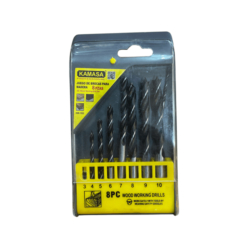 SET-BROCAS-DE-MADERA-KAMASA-8PCS