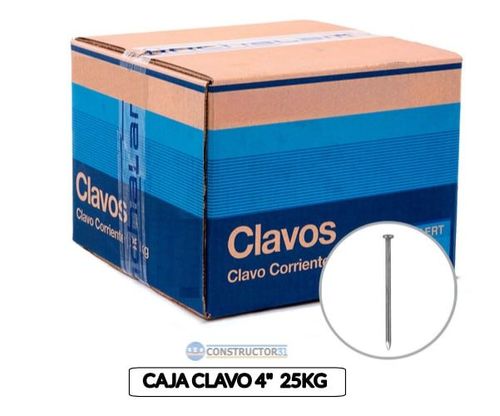CAJA CLAVO CORRIENTE 4" 25KG