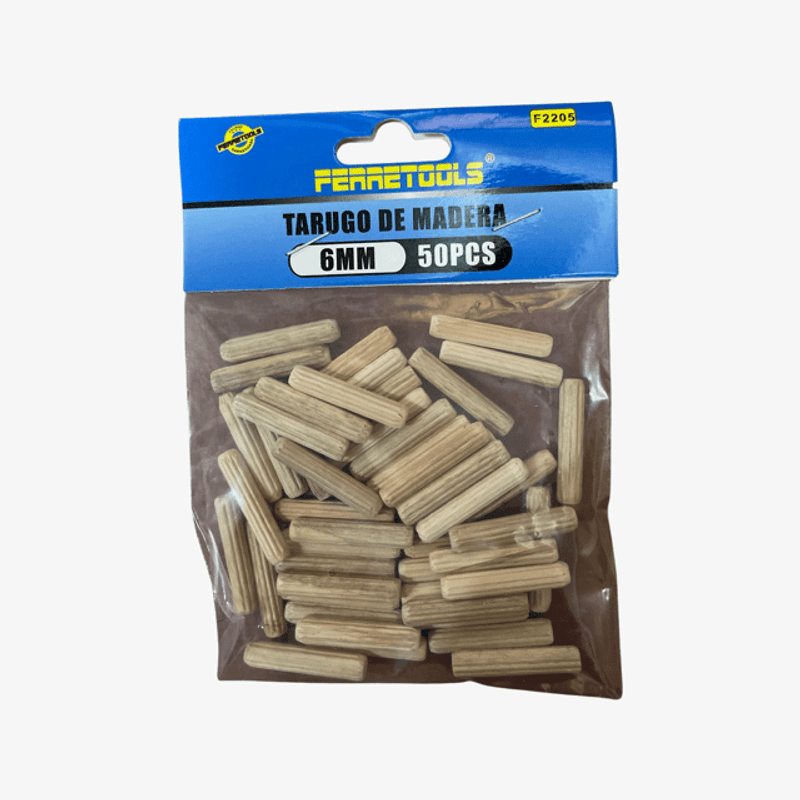 TARUGO-MADERA-6MM-BOLSA-50UND