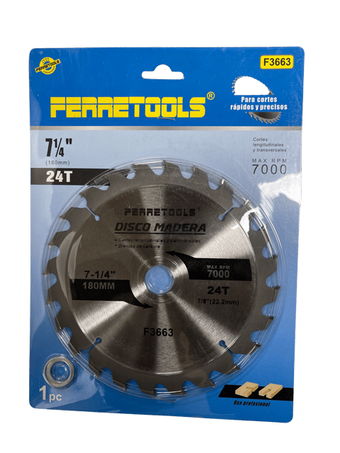 DISCO MADERA 7 1/4" 24 DIENTES F3663