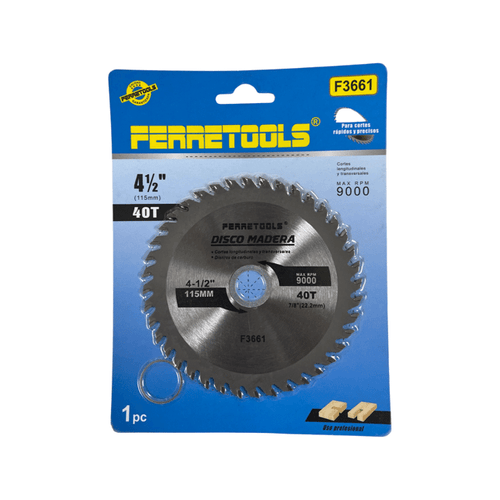DISCO MADERA 4 1/2" 40 DIENTES F3661