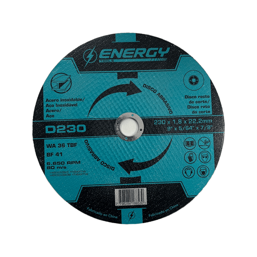 DISCO CORTE METAL 9" X 1.9MM ENERGY D230