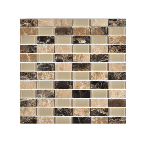 MALLA MOSAICO TERRA CAFE/BEIGE 30X30CM DECORALIA