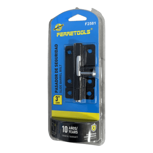 PICAPORTE SEGURIDAD NEGRO 3" F2581