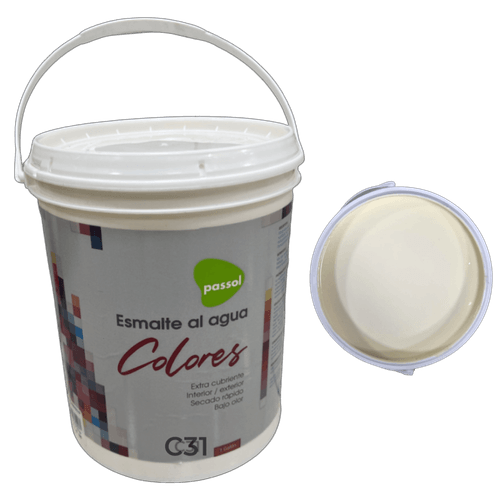 ESMALTE AL AGUA CREMA GALON PASSOL