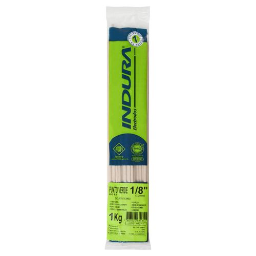 SOLDADURA 6011 1/8" PUNTO VERDE 1KG INDURA