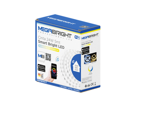 CINTA LED BLANCA WIFI 24W / 5MT LUZ FRIA SMARTBRIGHT