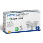 PACK-3UND-AMPOLLETA-LED-GU10-5.5W---3000K-LUZ-CALIDA-MEGABRIGHT