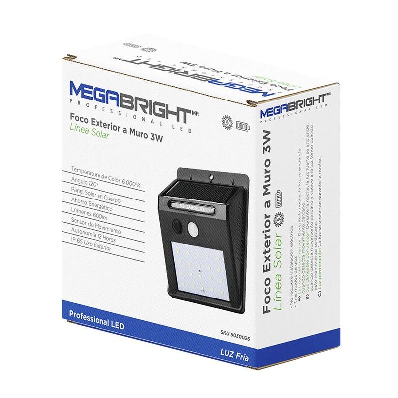 FOCO-LED-SOLAR-EXTERIOR-A-MURO-IP65-3W-6000K-C-SENSOR-MEGABRIGHT