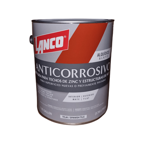 ACRIZINC PINTURA TECHO GALON ROJO LANCO