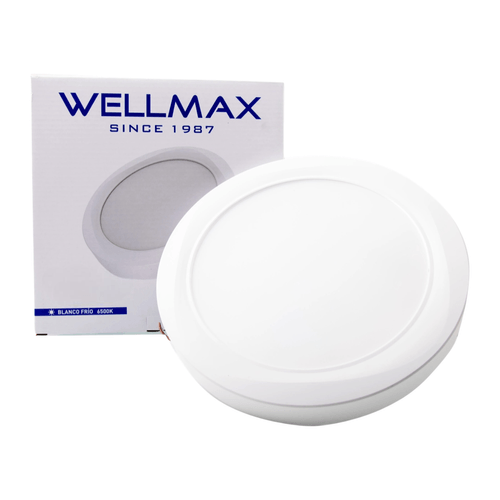 FOCO LED  12W/6500K SOBREPUESTO REDONDO 17CM L.F WELLMAX