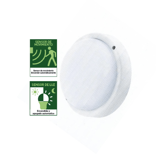 FOCO LED TORTUGA REDONDO SENSOR NOCTURNO 12W WELLMAX