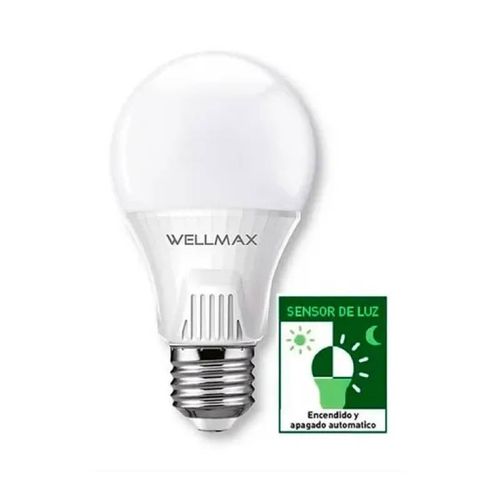 AMPOLLETA LED SENSOR CREPUSCULAR 9W/6500K WELLMAX