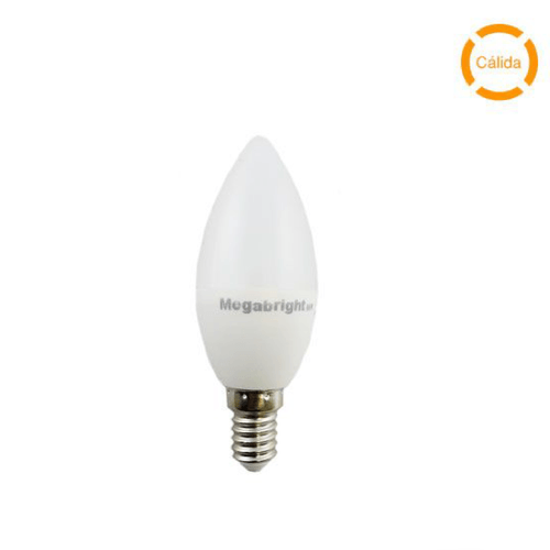 AMPOLLETA LED VELA E14 5W/3000K MEGABRIGHT