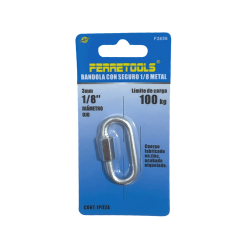 BANDOLA ESLABON C/SEGURO ACERO FERRETOOLS