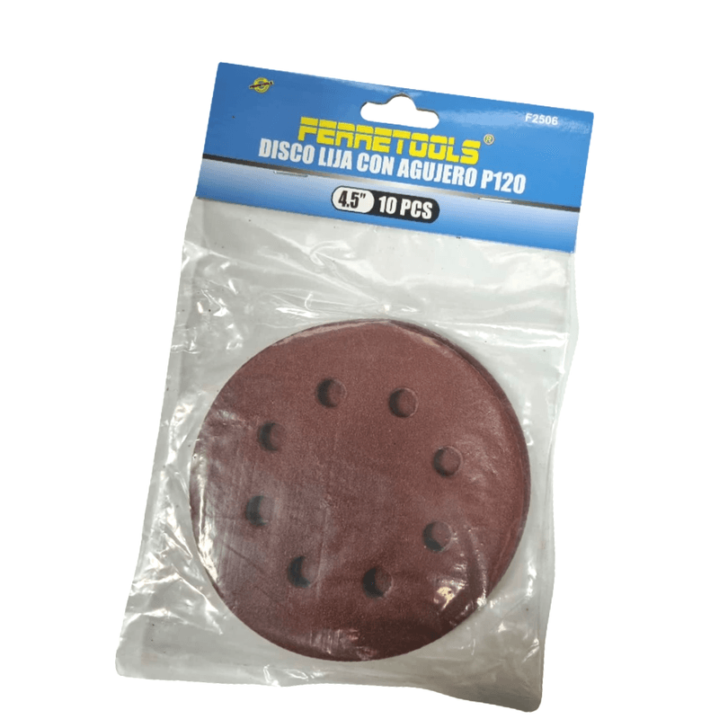 Paquete C/5 Discos De Lija 6 Grano 80, Ciegos, Truper, 103409