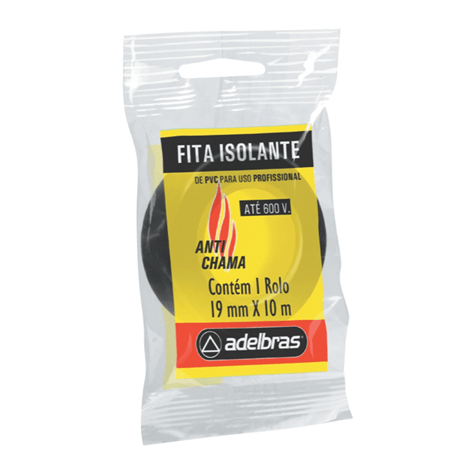 CINTA AISLADORA ANTIFLAMA NEGRA 19mm x 10 MT