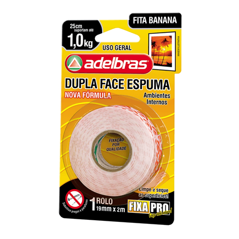 CINTA DOBLE CONTACTO COCINA 19MM X 2MT - ADELBRAS