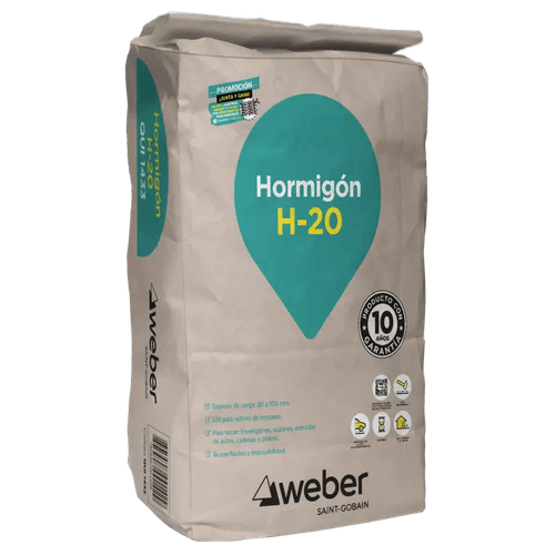 Hormigon Weber H20 Concreto Preparado 25KG