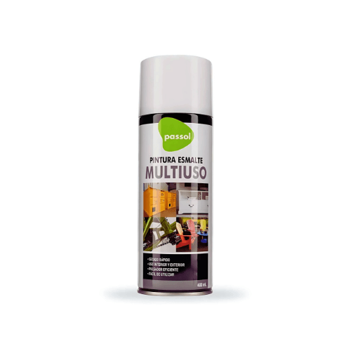Spray Pintura Blanco Opaco Secado Rapido 400ml Passol