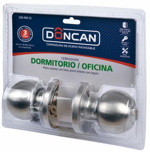 CHAPA BOLA DORMITORIO/OFICINA ACERO INOX (CB93)