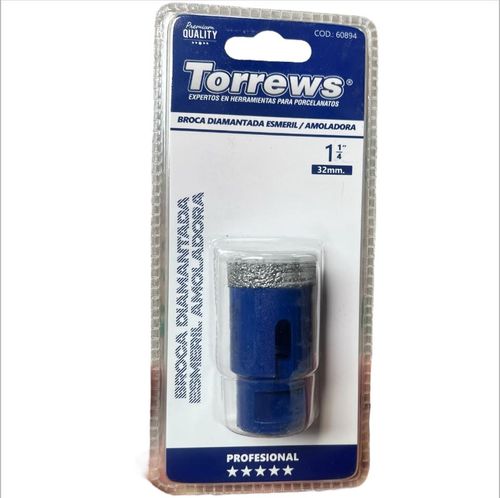 BROCA DIAMANTADA 32 MM (1 1/4) PARA PORCELANATO TORREWS