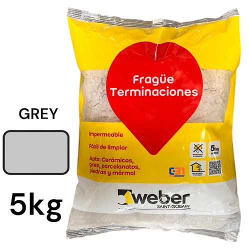 FRAGUE GREY 5 KG WEBER PISO / MURO