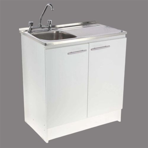 Kit Mueble lavaplatos 80 cm derecho con rebalse