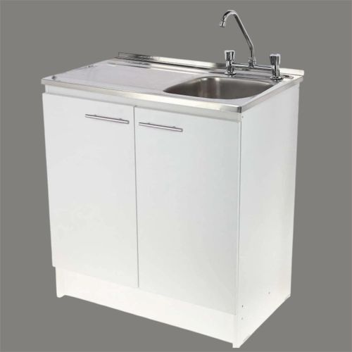 Kit Mueble lavaplatos 80 cm Izquierdo con rebalse