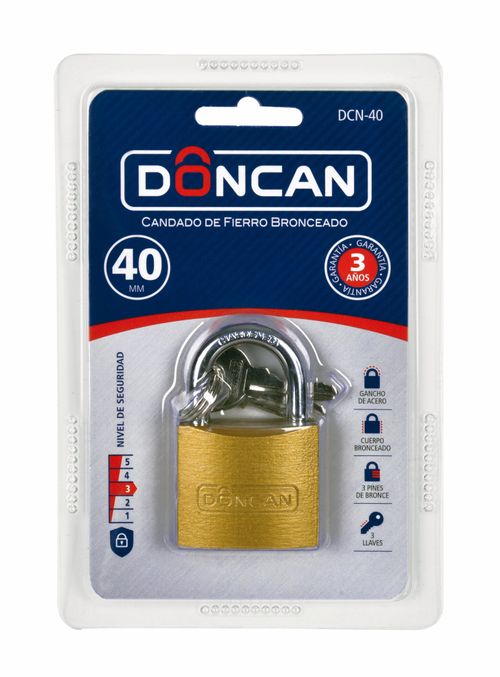 CANDADO SEGURIDAD 40MM DONCAN DCN-40