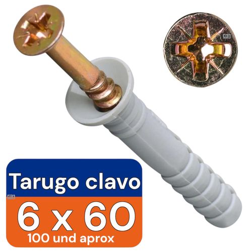 TARUGO CLAVO 6 X 60  (100 APROX)