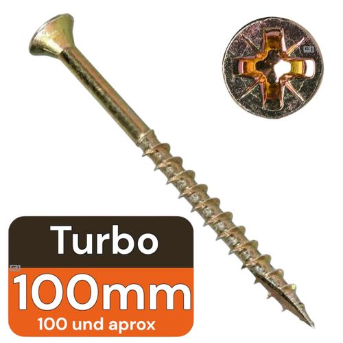 Tornillo Turbo 100/60mm (100aprox) Madera