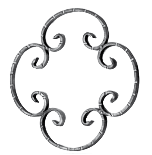 ROSETON FORJADO 250X250 ARTEFERRO 22/B/1