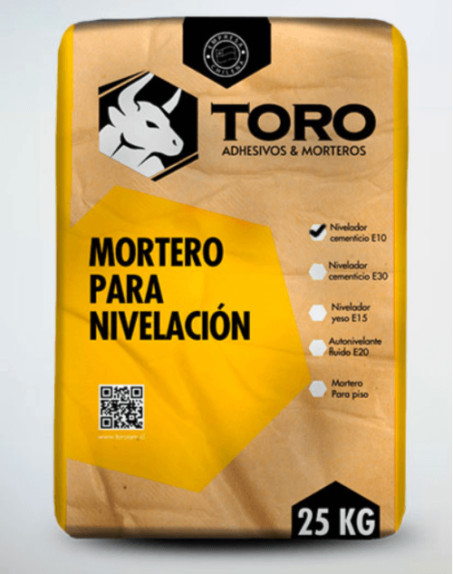 E10 MORTERO NIVELADOR DE PISO CEMENTICIO 25KG TORO