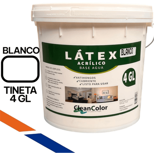 LATEX  ACRILICO BLANCO TINETA CLEANCOLOR