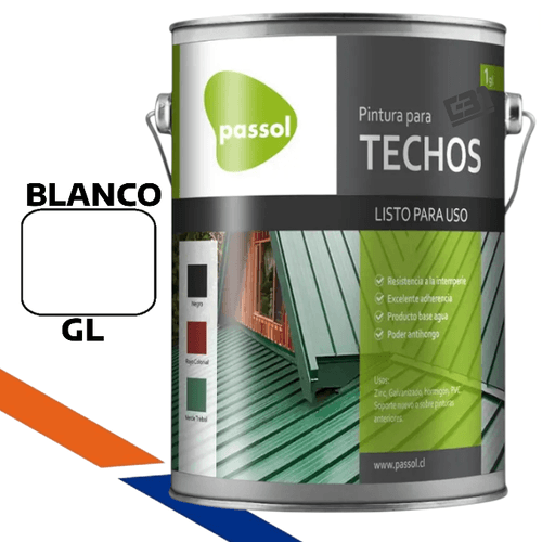 Pintura Techo Zinc Blanco Galón Passol