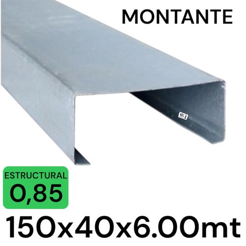 METALCON MONTANTE 150X6MT 0.85MM C 2x6