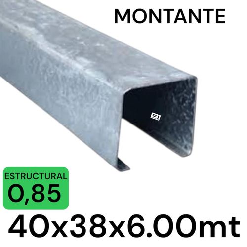 METALCON MONTANTE 40X6MT 0.85MM C 2x2