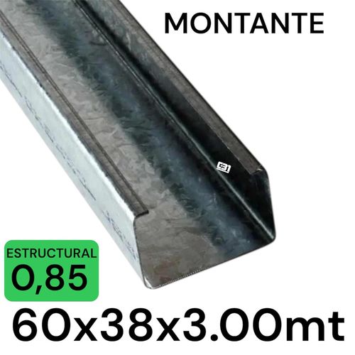 METALCON MONTANTE 60X3MT 0.85MM C 2x3