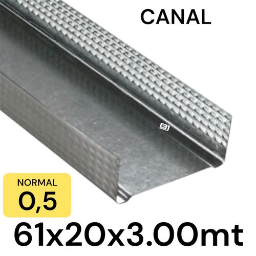 METALCON CANAL ECO 61X3MT 0.5MM