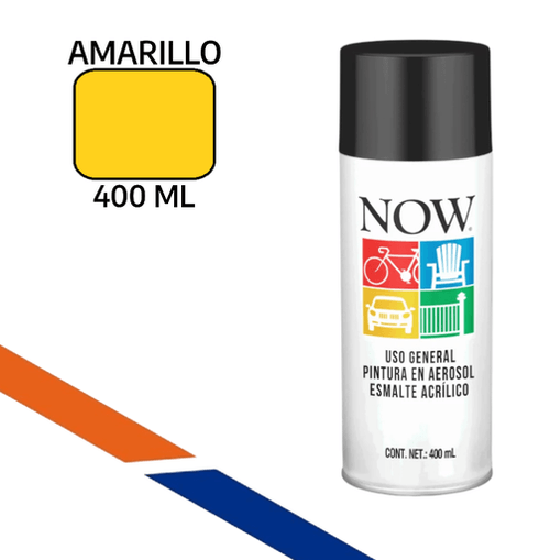 Pintura Spray Esmalte Acrílico NOW Amarillo Brillante
