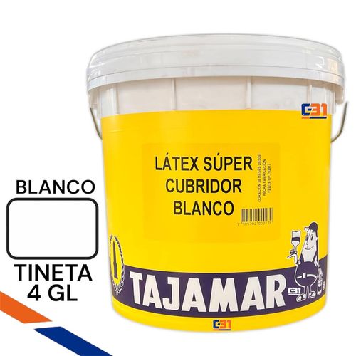 LATEX SUPER CUBRIDOR BLANCO TINETA TAJAMAR