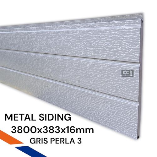 METAL SIDING 3800X383X16 GRIS PERLA 3