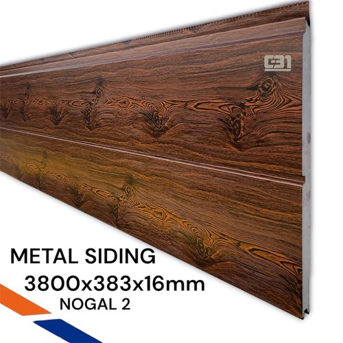 METAL SIDING 3800X383X16 NOGAL 2